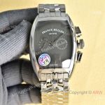 High Quality Replica Franck Muller Casablanca Barrel 316 Stainless Steel Silver Strap Different Color Face Dial Silver Ceramic Bezel Watch 40*14.50mm